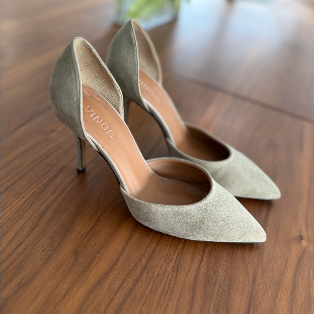 Vince Women's Olive Suede Heels